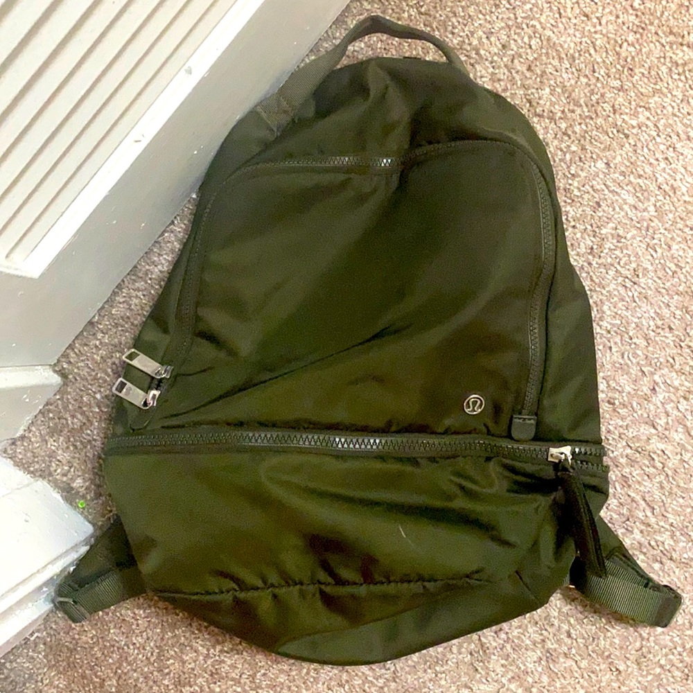 lululemon dark olive backpack